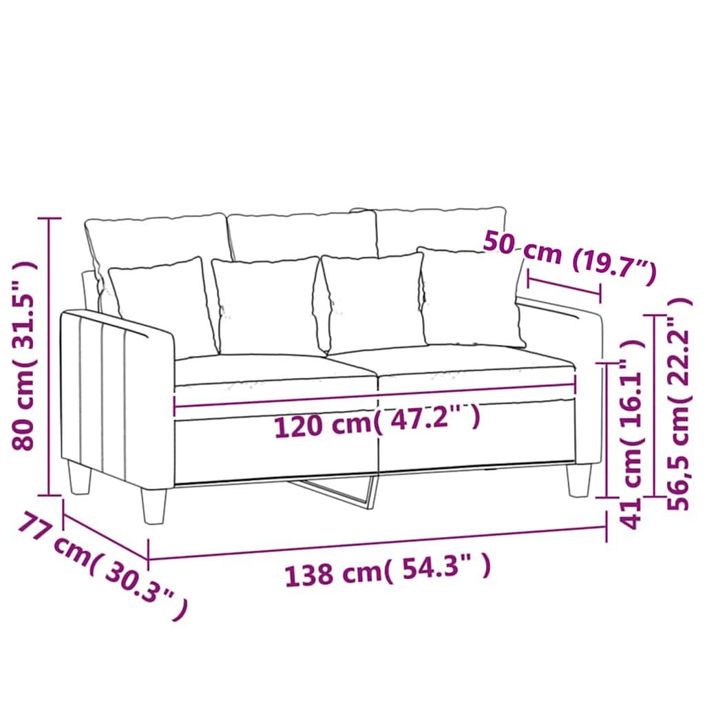 Kétszemélyes sötétszürke szövetkanapé 120 cm 9