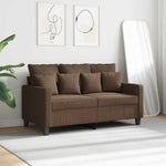 Kétszemélyes barna szövetkanapé 120 cm 3