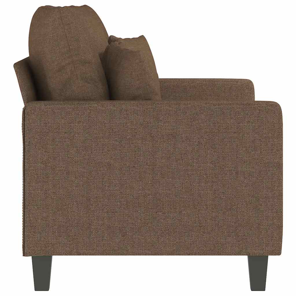 Kétszemélyes barna szövetkanapé 120 cm 5