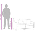 Kétszemélyes barna szövetkanapé 120 cm 10