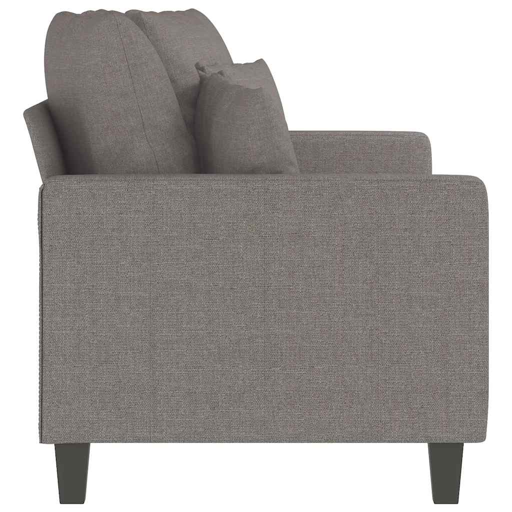 Kétszemélyes tópszínű szövet kanapé 140 cm 5