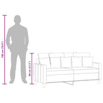 Kétszemélyes tópszínű szövet kanapé 140 cm 10