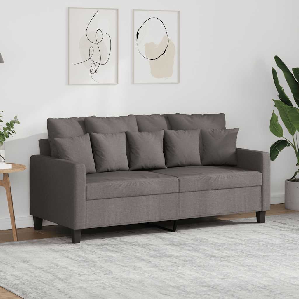 Kétszemélyes tópszínű szövet kanapé 140 cm