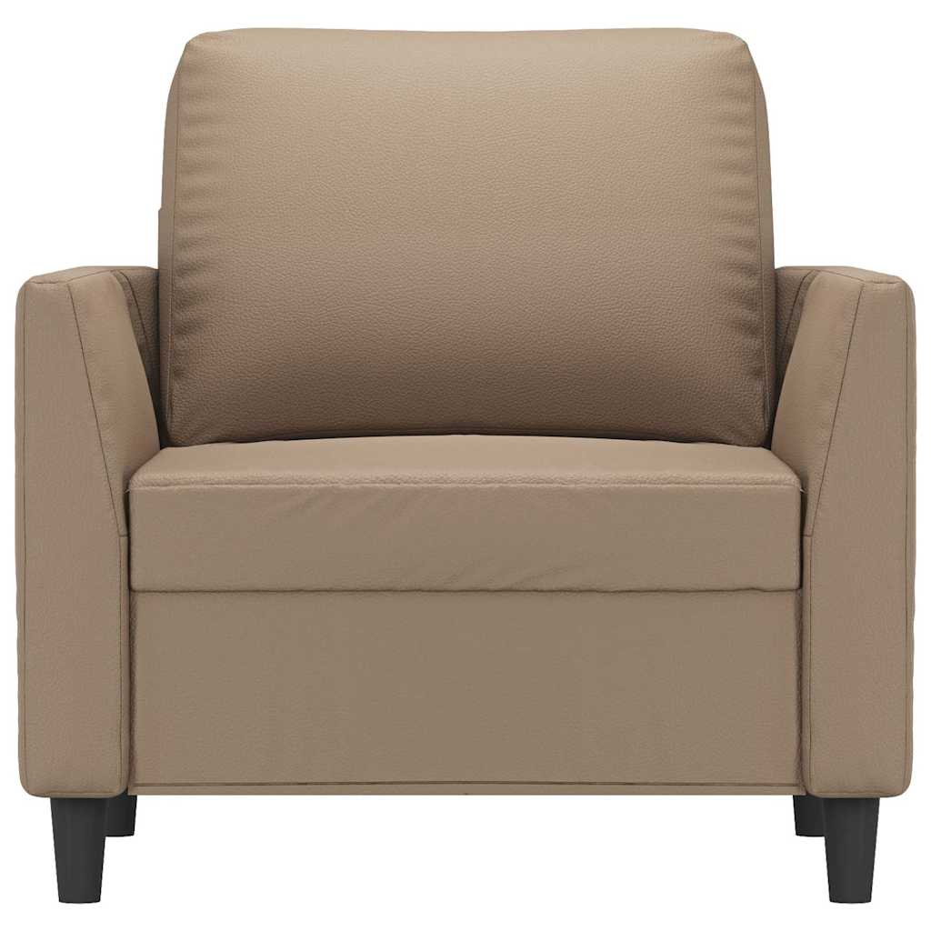 Kávészínű műbőr kanapéfotel 60 cm 4