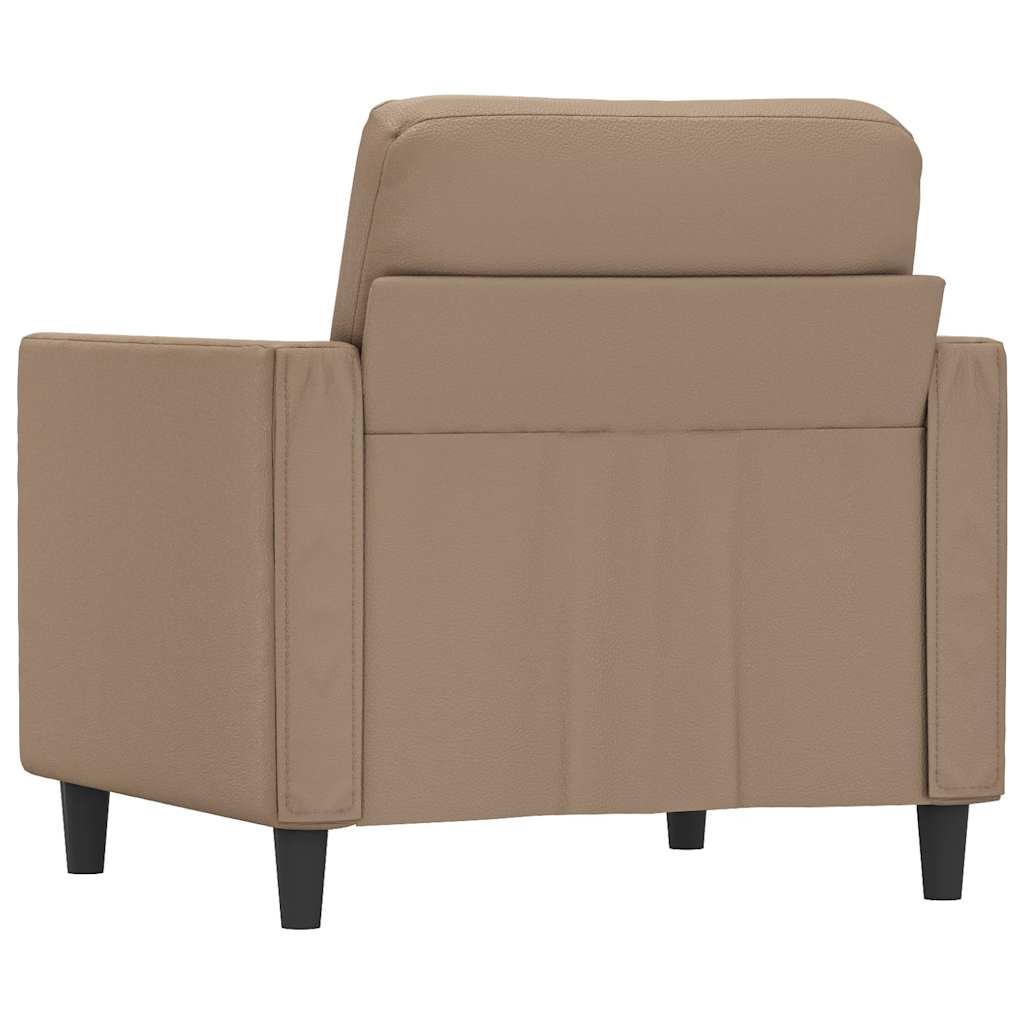 Kávészínű műbőr kanapéfotel 60 cm 6