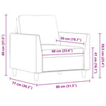 Kávészínű műbőr kanapéfotel 60 cm 9