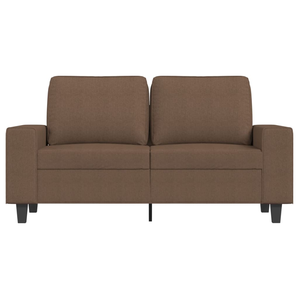 Kétszemélyes barna szövetkanapé 120 cm 3