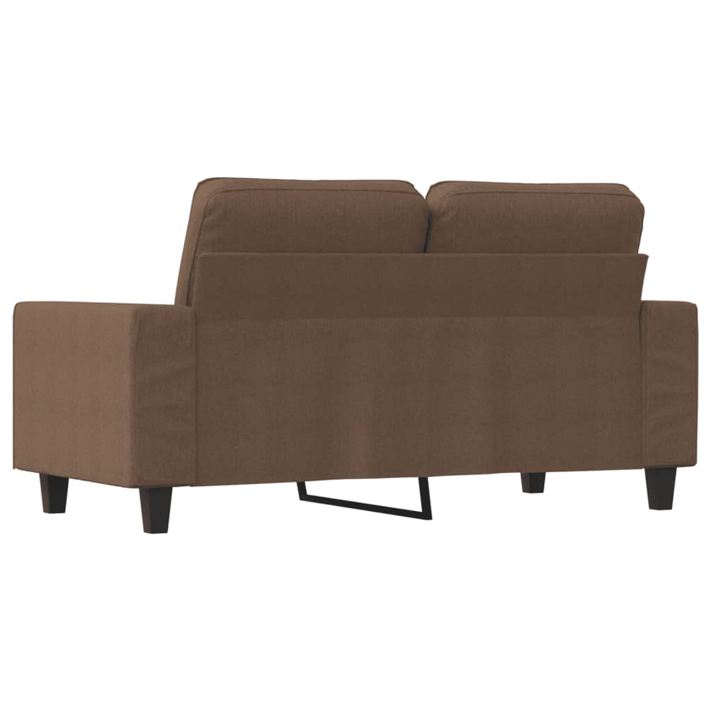 Kétszemélyes barna szövetkanapé 120 cm 5