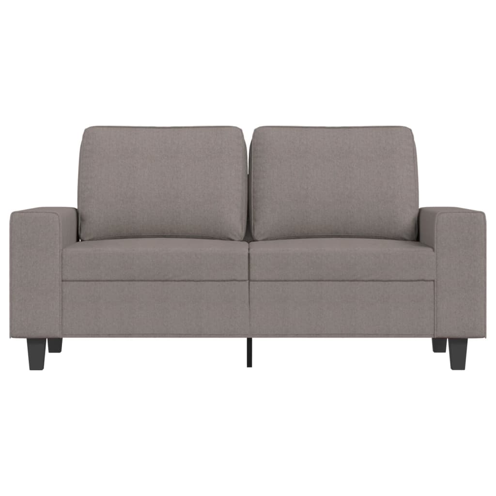 Kétszemélyes fekete szövetkanapé 120 cm 3