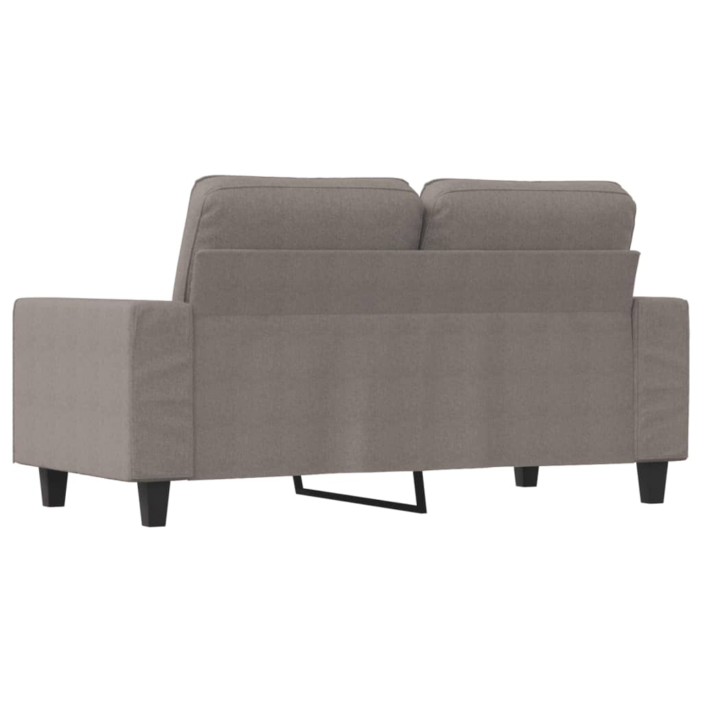 Kétszemélyes fekete szövetkanapé 120 cm 5