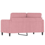 Kétszemélyes rózsaszín bársony kanapé 120 cm 5
