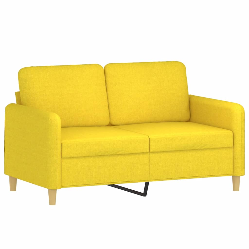 2 személyes világossárga szövet kanapé 120 cm 2