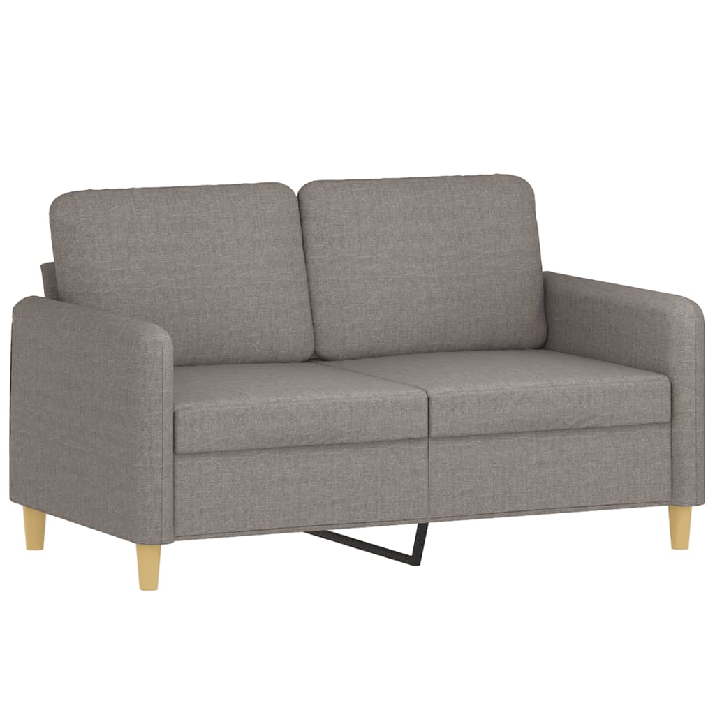 Kétszemélyes fekete szövetkanapé 120 cm 2