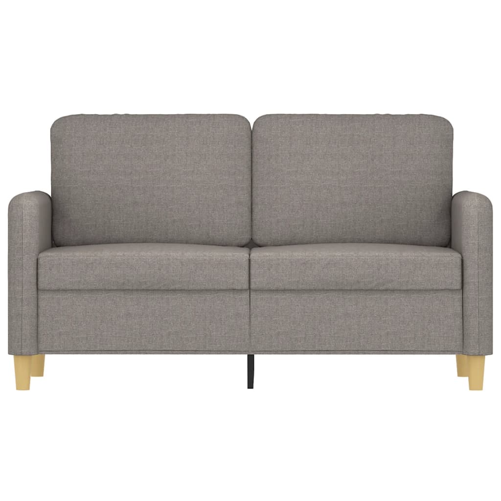 Kétszemélyes fekete szövetkanapé 120 cm 3