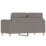 Kétszemélyes fekete szövetkanapé 120 cm 5