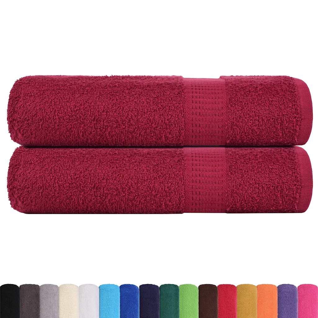 Zuhanytörülközők FROGN 2 db Bordeaux 70x140 cm 360 gsm 2