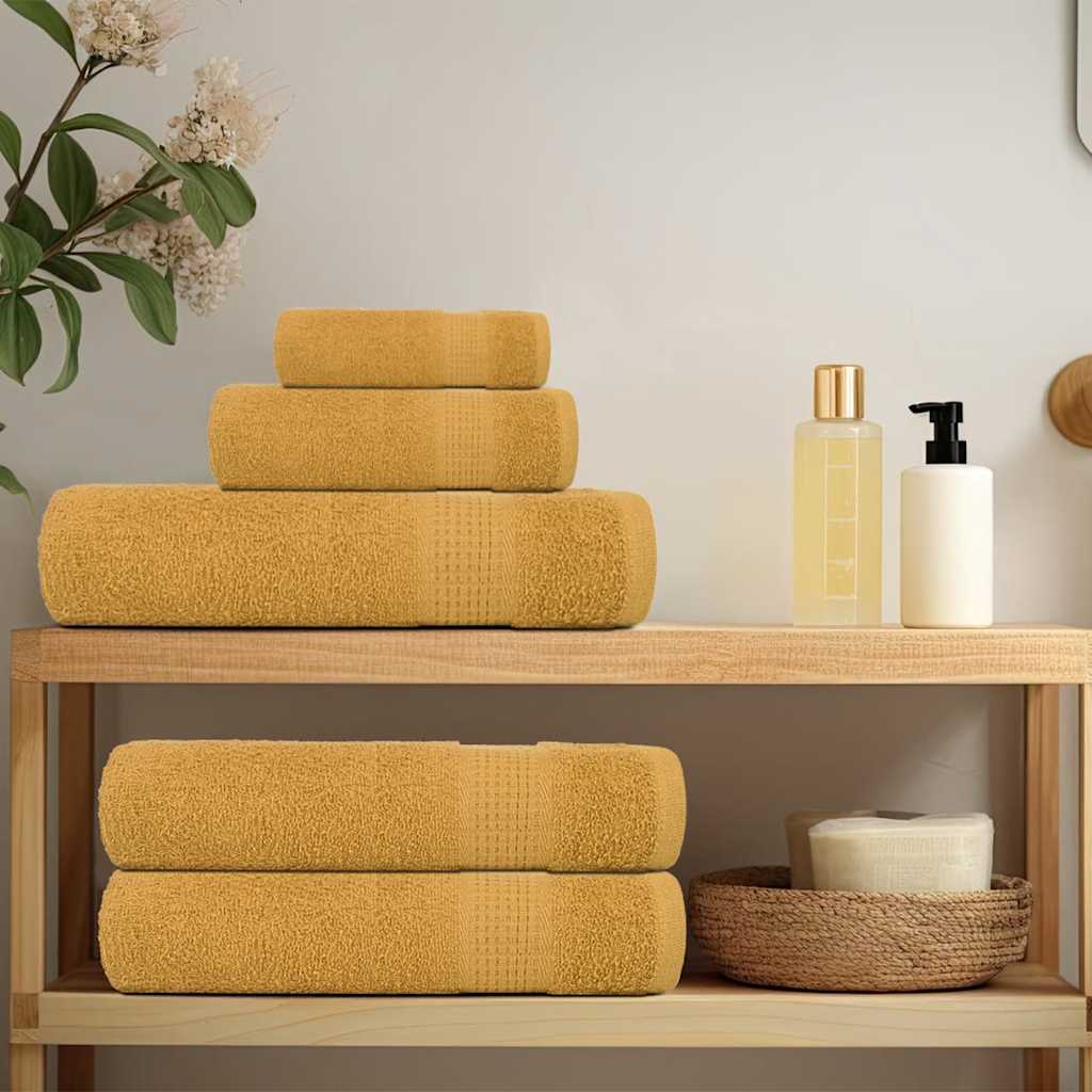 2 db FROGN mintás kéztörlő arany 50 x 100 cm 360 g/m² 3