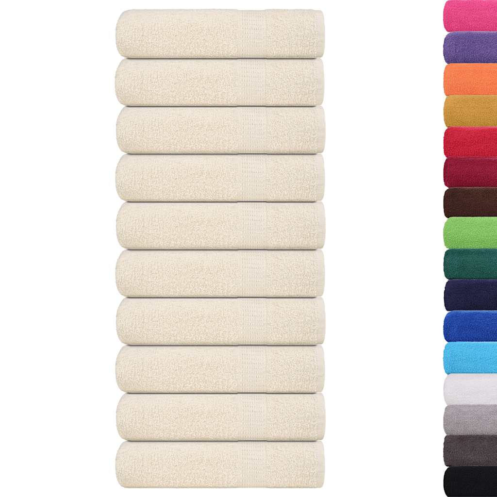 10 db krémszínű FROGN kéztörlő 50 x 100 cm 360 g/m² 2