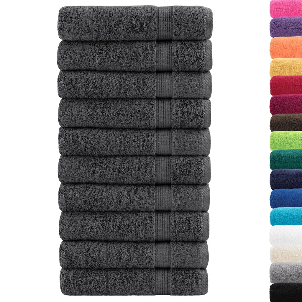 Prémium kéztörlő SOLUND 10 db antracitszürke 50 x 100 cm 600 g/m² 2
