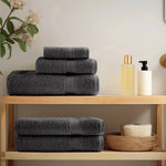 Prémium kéztörlő SOLUND 10 db antracitszürke 50 x 100 cm 600 g/m² 3