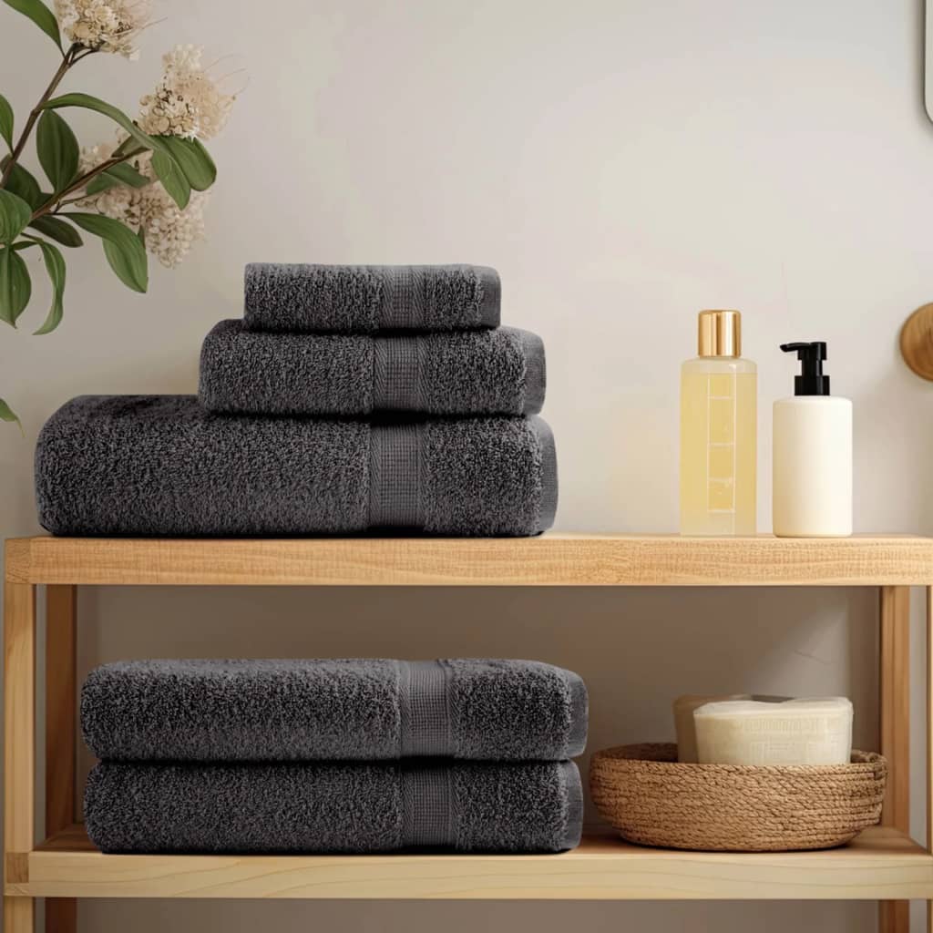 Prémium kéztörlő SOLUND 10 db antracitszürke 50 x 100 cm 600 g/m² 3