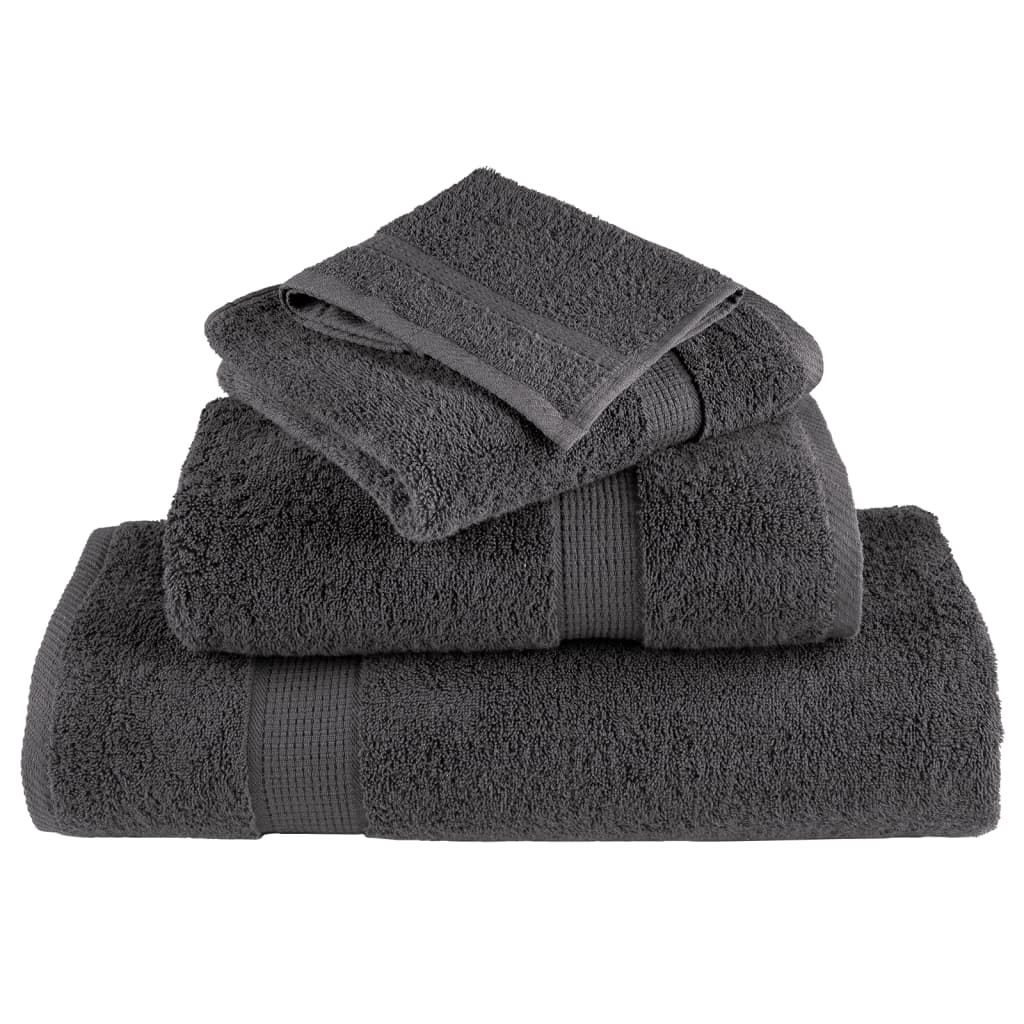 Prémium kéztörlő SOLUND 10 db antracitszürke 50 x 100 cm 600 g/m² 4