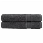 2 db prémium SOLUND törölköző antracitszürke 100 x 200 cm 600 g/m²