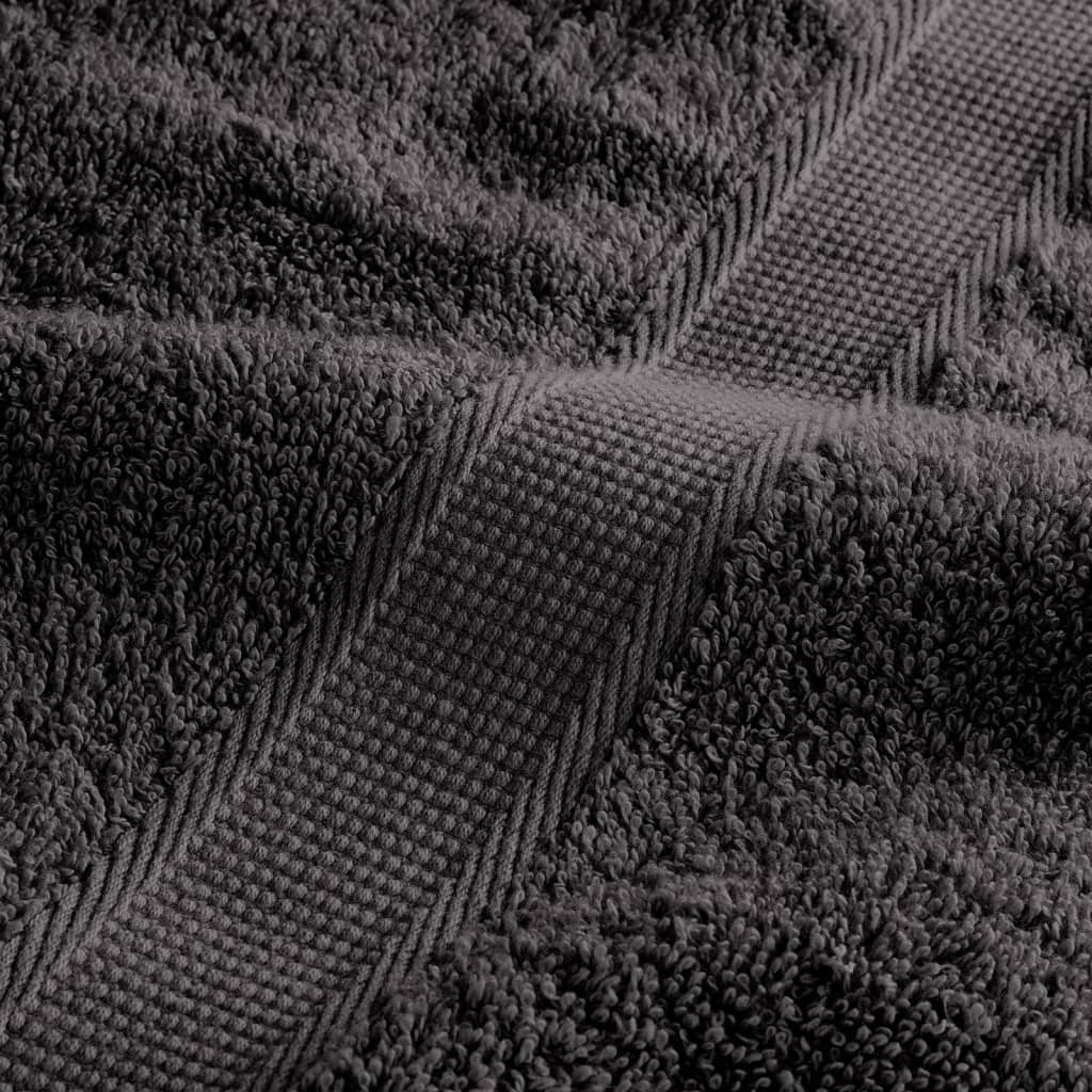 2 db prémium SOLUND törölköző antracitszürke 100 x 200 cm 600 g/m² 6