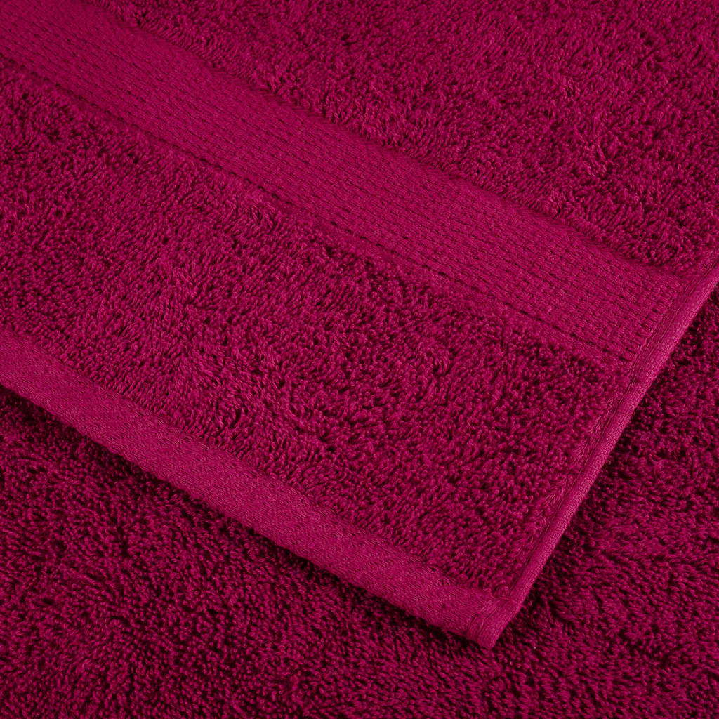 4 db prémium SOLUND törölköző bordó 100 x 200 cm 600 g/m² 6