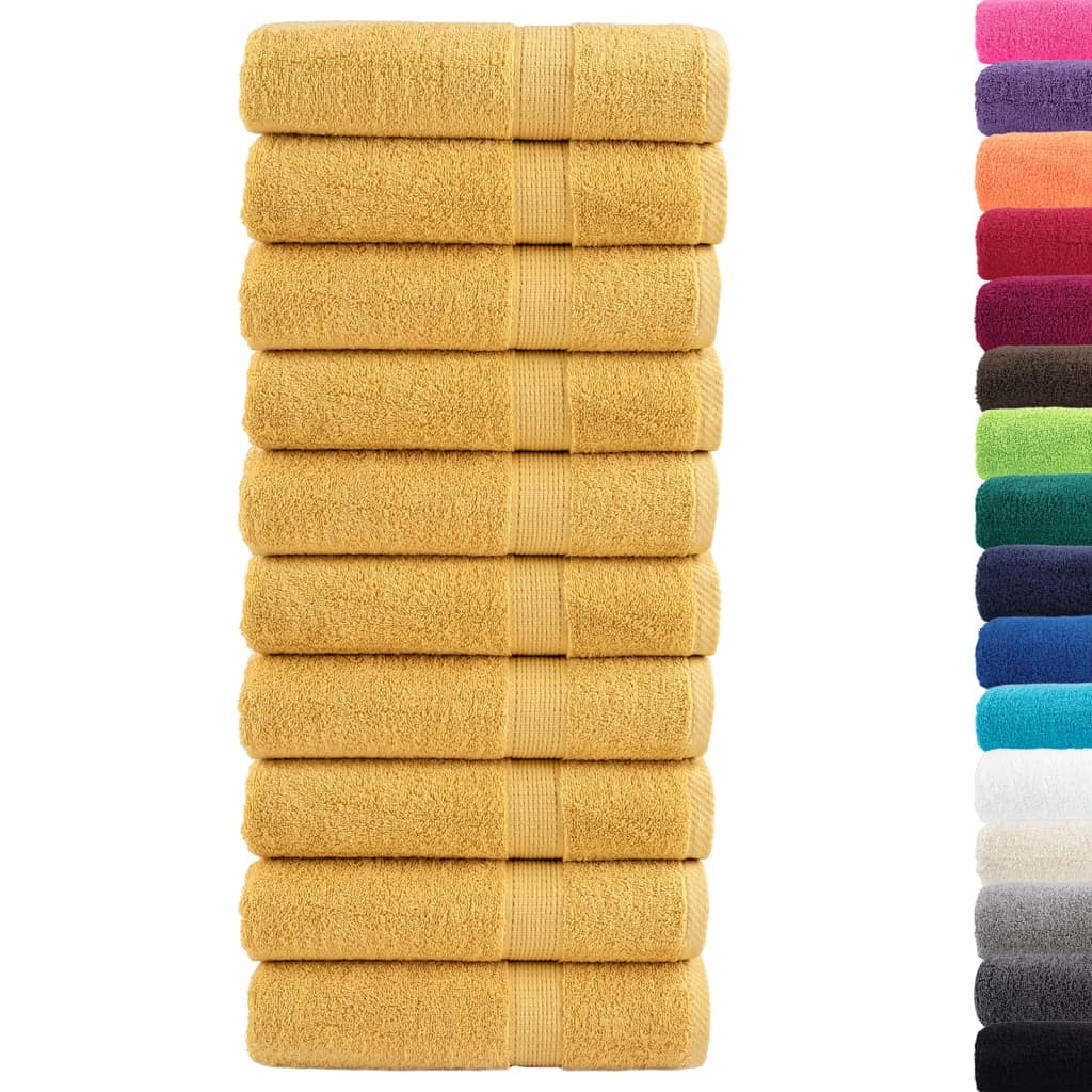 Prémium kéztörlő SOLUND 10 db aranyszínű 50 x 100 cm 600 g/m² 2