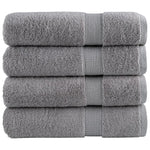 4 db prémium SOLUND kéztörlő szürke 50 x 100 cm 600 g/m²