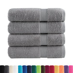 4 db prémium SOLUND kéztörlő szürke 50 x 100 cm 600 g/m² 2