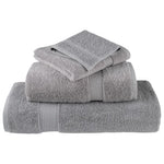 4 db prémium SOLUND kéztörlő szürke 50 x 100 cm 600 g/m² 4