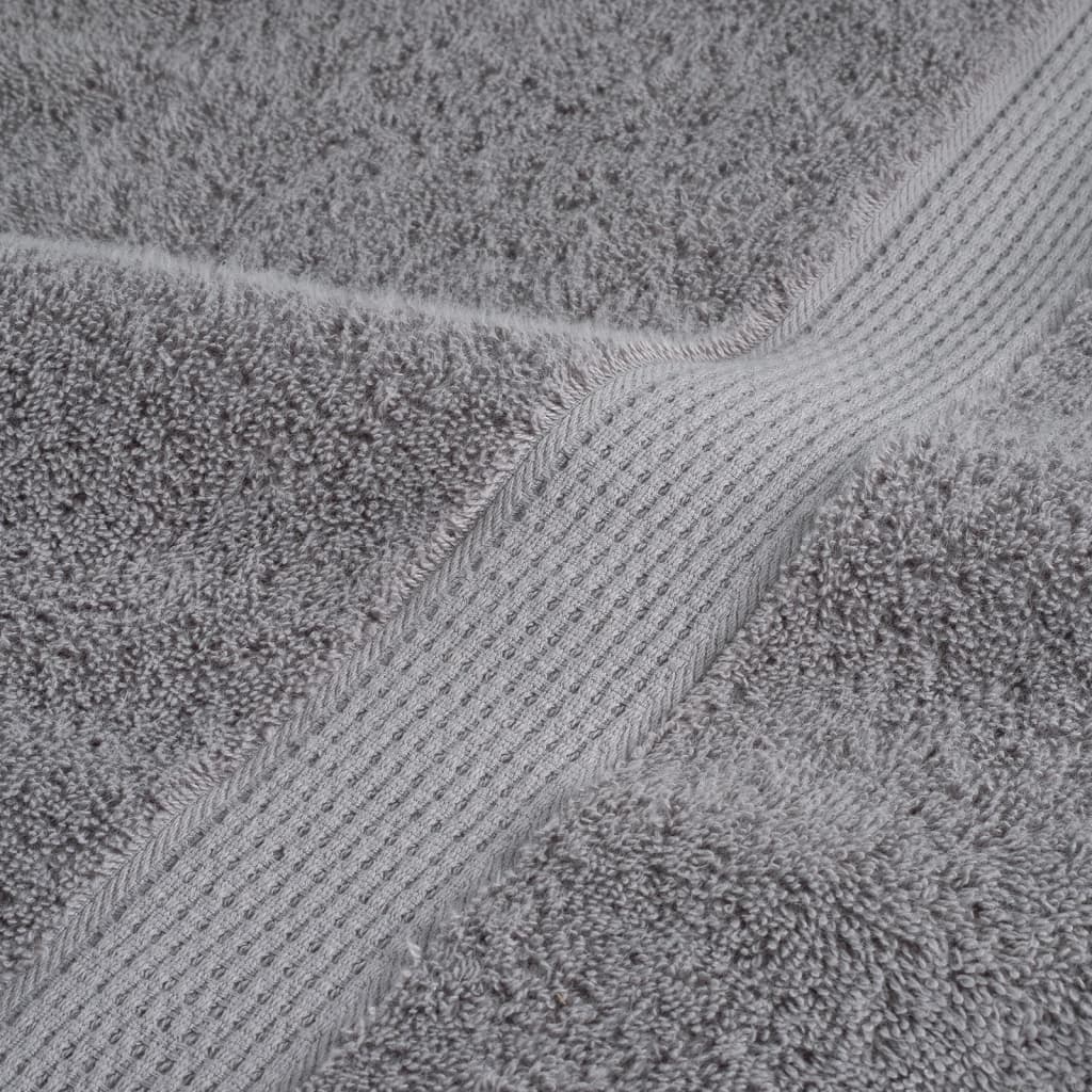 4 db prémium SOLUND kéztörlő szürke 50 x 100 cm 600 g/m² 7