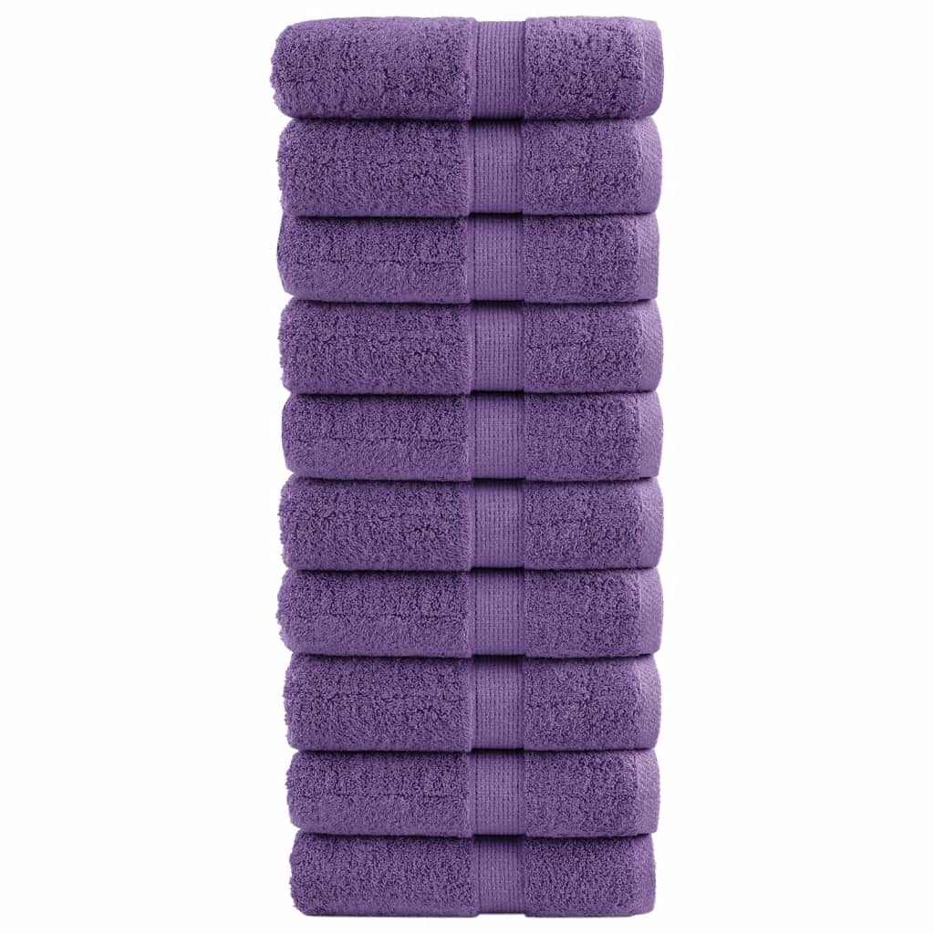 10 db prémium vendégtörölköző SOLUND lila 30 x 50 cm 600 g/m²