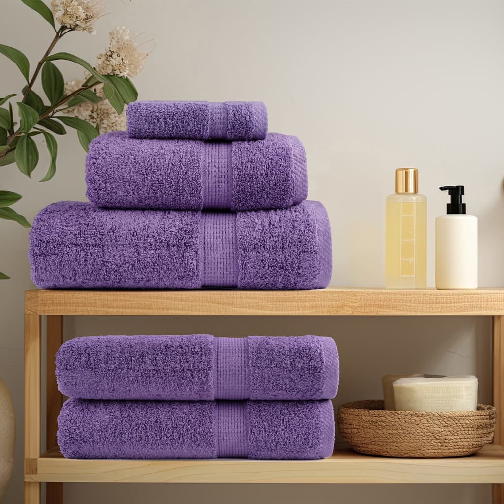 10 db prémium vendégtörölköző SOLUND lila 30 x 50 cm 600 g/m² 3