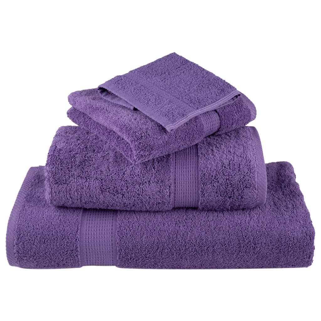 10 db prémium vendégtörölköző SOLUND lila 30 x 50 cm 600 g/m² 4