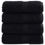 4 db prémium vendégtörölköző SOLUND fekete 30 x 50 cm 600 g/m²