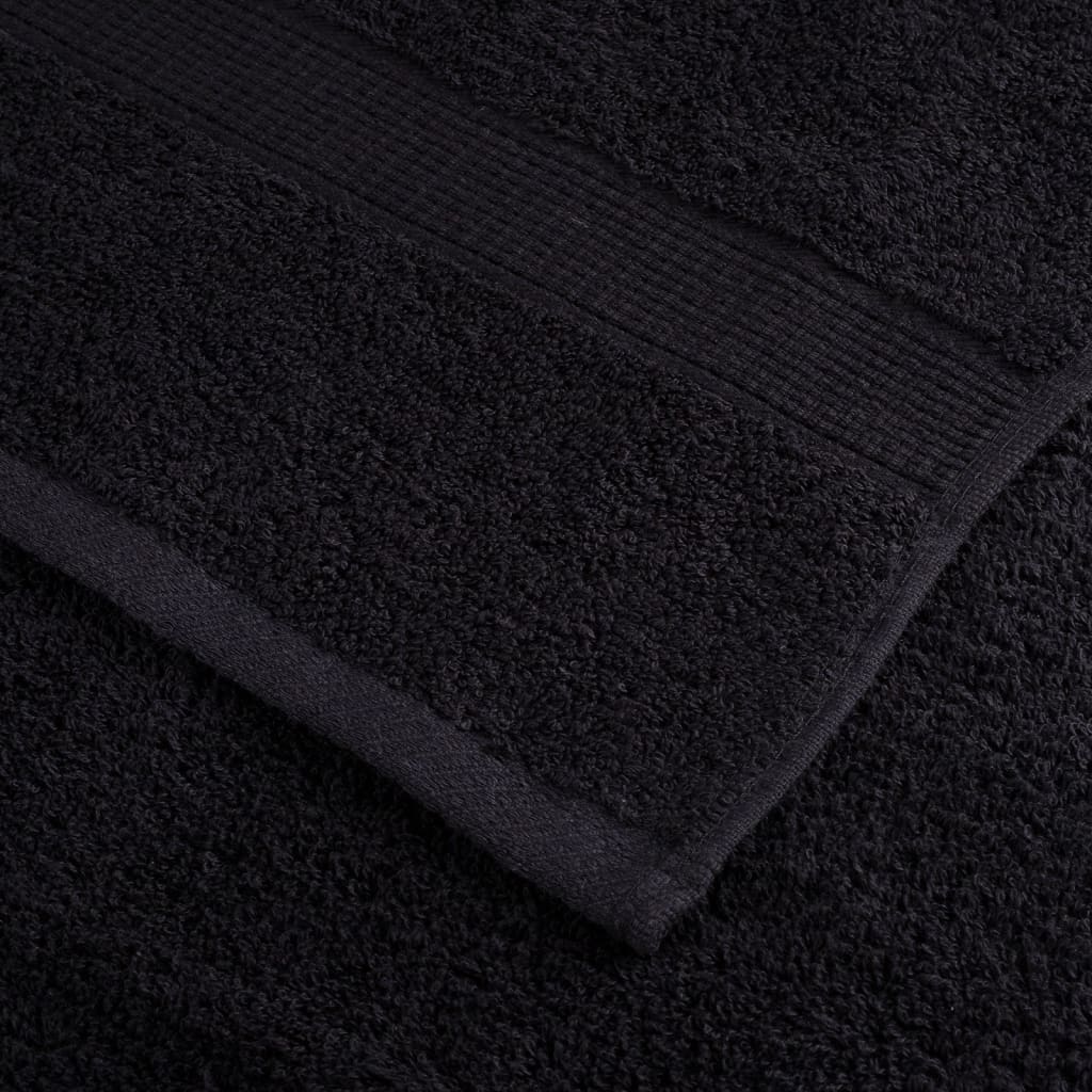 4 db prémium vendégtörölköző SOLUND fekete 30 x 50 cm 600 g/m² 6