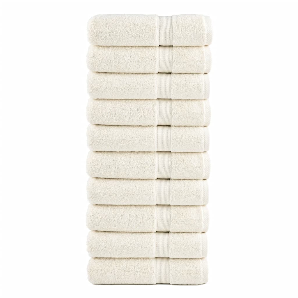 Prémium kéztörlő SOLUND 10 db krémszínű 50 x 100 cm 600 g/m²