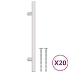 20 db ezüst rozsdamentes acél szekrényfogantyú 128 mm 2