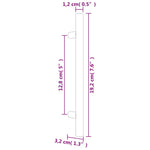 20 db ezüst rozsdamentes acél szekrényfogantyú 128 mm 8