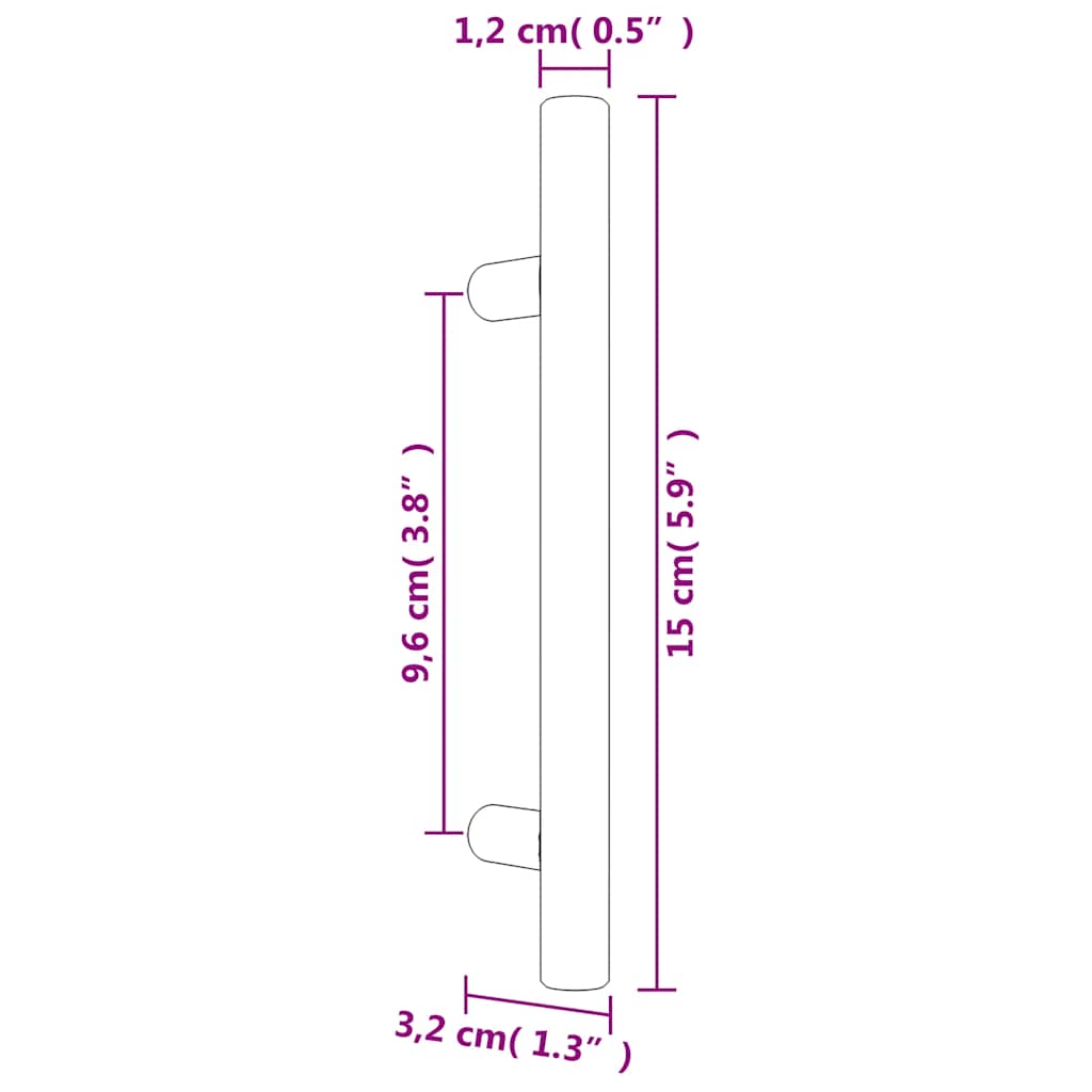 20 db aranyszínű rozsdamentes acél szekrényfogantyú 96 mm 8