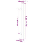 20 db fekete rozsdamentes acél szekrényfogantyú 160 mm 8