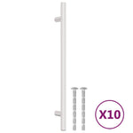 10 db ezüst rozsdamentes acél szekrényfogantyú 192 mm 2