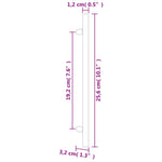 10 db ezüst rozsdamentes acél szekrényfogantyú 192 mm 8