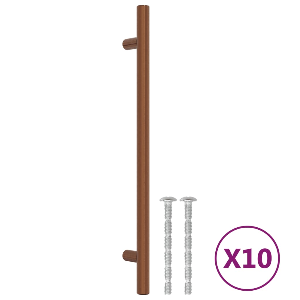 10 db bronz rozsdamentes acél szekrényfogantyú 192 mm 2