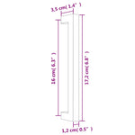 20 db ezüst rozsdamentes acél szekrényfogantyú 160 mm 8