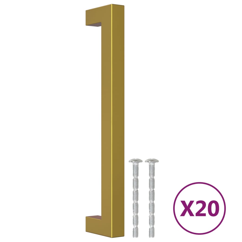 20 db aranyszínű rozsdamentes acél szekrényfogantyú 160 mm 2