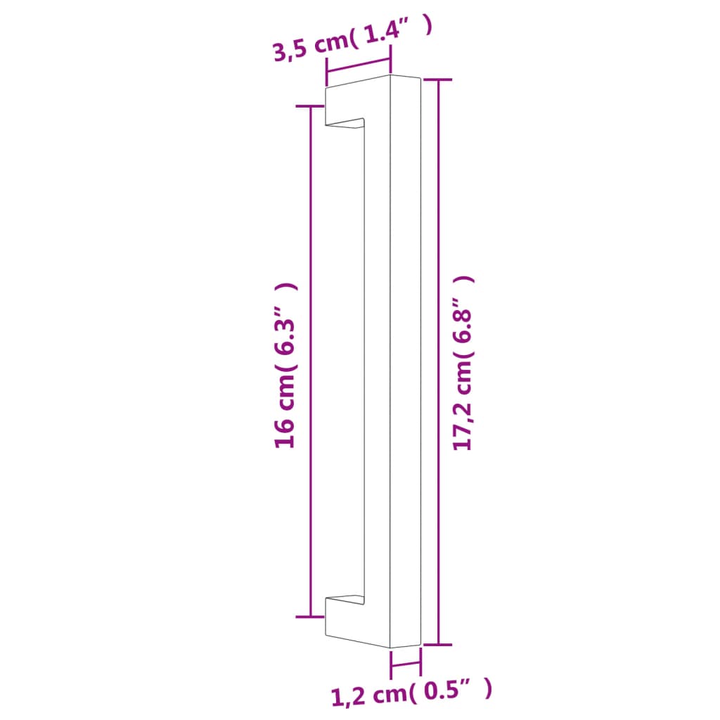 20 db aranyszínű rozsdamentes acél szekrényfogantyú 160 mm 8